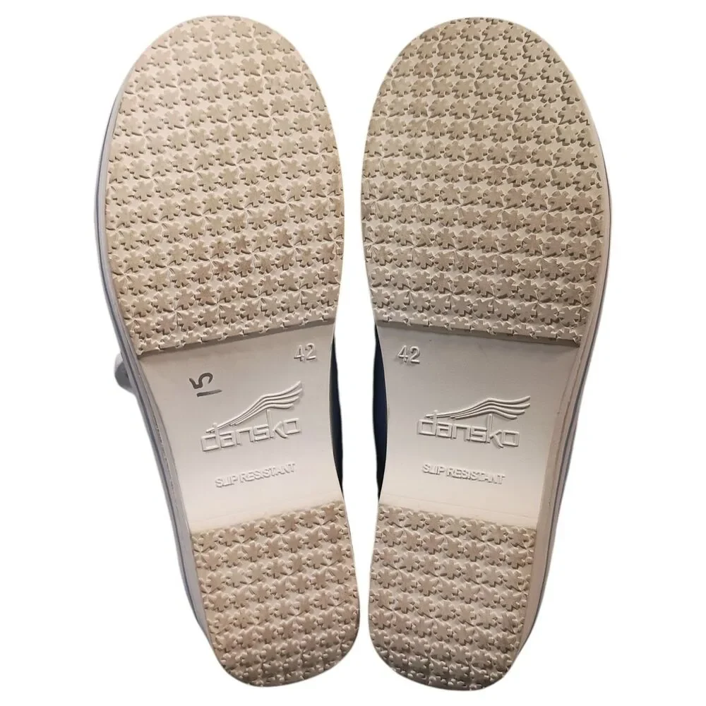 Dansko Veda Vegan Canvas Slip Resistant Platform Sneaker Clog Blue Women 11.5-12